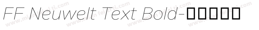 FF Neuwelt Text Bold字体转换